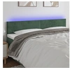 Image de Hoofdbord LED 200x5x78/88 cm fluweel donkergroen3121401
