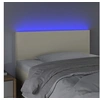 Image de Tête de lit à LED Crème 80x5x78/88 cm Similicuir