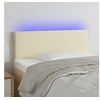 Image de Hoofdbord LED 100x5x78/88 cm kunstleer cràmekleurig3121418