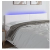 Image de Tête de lit à LED Blanc 180x5x78 88 cm Similicuir