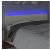 Image de Tête de lit à LED Crème 180x5x78/88 cm Similicuir