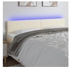 Image de Tête de lit à LED Crème 200x5x78/88 cm Similicuir