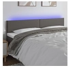 Image de Hoofdbord LED 200x5x78/88 cm kunstleer grijs3121444