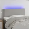 Image de Hoofdbord LED 80x5x78/88 cm stof lichtgrijs3121446