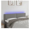 Image de Hoofdbord LED 144x5x78/88 cm stof donkergrijs3121471