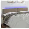 Image de Hoofdbord LED 180x5x78/88 cm stof taupe 3121490