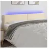 Image de Hoofdbord LED 180x5x78/88 cm stof cràmekleurig3121491