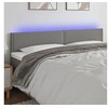 Image de Hoofdbord LED 200x5x78/88 cm stof donkergrijs3121495