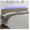 Image de Hoofdbord LED 200x5x78/88 cm stof taupe3121498
