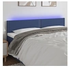 Image de Hoofdbord LED 200x5x78/88 cm stof blauw3121500