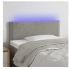 Image de Hoofdbord LED 90x5x78/88 cm fluweel lichtgrijs3121508