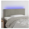 Image de Hoofdbord LED 100x5x78/88 cm fluweel lichtgrijs3121514