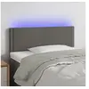 Image de Hoofdbord LED 100x5x78/88 cm fluweel donkergrijs3121515