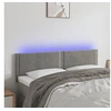 Image de Hoofdbord LED 144x5x78/88 cm fluweel lichtgrijs3121520