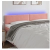 Image de Hoofdbord LED 180x5x78/88 cm fluweel roze3121537