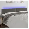 Image de Hoofdbord LED 200x5x78/88 cm fluweel donkergrijs3121539