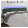 Image de Hoofdbord LED 200x5x78/88 cm fluweel donkergroen3121541