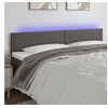Image de Hoofdbord LED 200x5x78/88 cm kunstleer grijs3121584