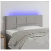 Image de Hoofdbord LED 80x5x78/88 cm stof lichtgrijs3121586