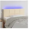 Image de Hoofdbord LED 80x5x78/88 cm stof cràmekleurig3121591