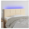 Image de Hoofdbord LED 100x5x78/88 cm stof cràmekleurig3121607