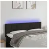 Image de Hoofdbord LED 144x5x78/88 cm stof zwart3121612