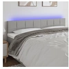 Image de Hoofdbord LED 200x5x78/88 cm stof lichtgrijs3121634
