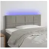 Image de Hoofdbord LED 80x5x78/88 cm fluweel lichtgrijs3121642