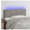 Image de Hoofdbord LED 90x5x78/88 cm fluweel lichtgrijs3121648