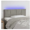 Image de Hoofdbord LED 100x5x78/88 cm fluweel lichtgrijs3121654