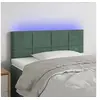 Image de Hoofdbord LED 100x5x78/88 cm fluweel donkergroen3121657