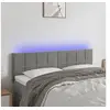 Image de Hoofdbord LED 144x5x78/88 cm fluweel lichtgrijs3121660