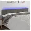 Image de Tête de lit à LED Gris foncé 160x5x78 88 cm Velours