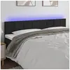 Image de Hoofdbord LED 160x5x78/88 cm fluweel zwart3121668