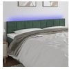 Image de Hoofdbord LED 160x5x78/88 cm fluweel donkergroen3121669