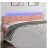Image de Hoofdbord LED 160x5x78/88 cm fluweel roze3121671