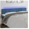 Image de Hoofdbord LED 180x5x78/88 cm fluweel donkerblauw3121676