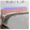 Image de Hoofdbord LED 180x5x78/88 cm fluweel roze3121677