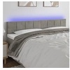 Image de Hoofdbord LED 200x5x78/88 cm fluweel lichtgrijs3121678