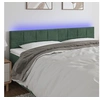 Image de Hoofdbord LED 200x5x78/88 cm fluweel donkergroen3121681