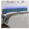 Image de Hoofdbord LED 200x5x78/88 cm fluweel donkerblauw3121682