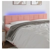 Image de Hoofdbord LED 200x5x78/88 cm fluweel roze3121683