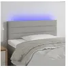 Image de Hoofdbord LED 80x5x78/88 cm stof lichtgrijs3121726