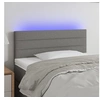 Image de Hoofdbord LED 100x5x78/88 cm stof donkergrijs3121743