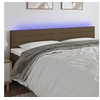 Image de Hoofdbord LED 160x5x78/88 cm stof donkerbruin3121761