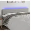 Image de Hoofdbord LED 180x5x78/88 cm stof lichtgrijs3121766