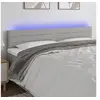 Image de Hoofdbord LED 200x5x78/88 cm stof lichtgrijs3121774