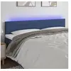 Image de Hoofdbord LED 200x5x78/88 cm stof blauw3121780