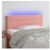 Image de Hoofdbord LED 80x5x78/88 cm fluweel roze3121787