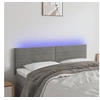 Image de Tête de lit à LED Gris clair 144x5x78 88 cm Velours